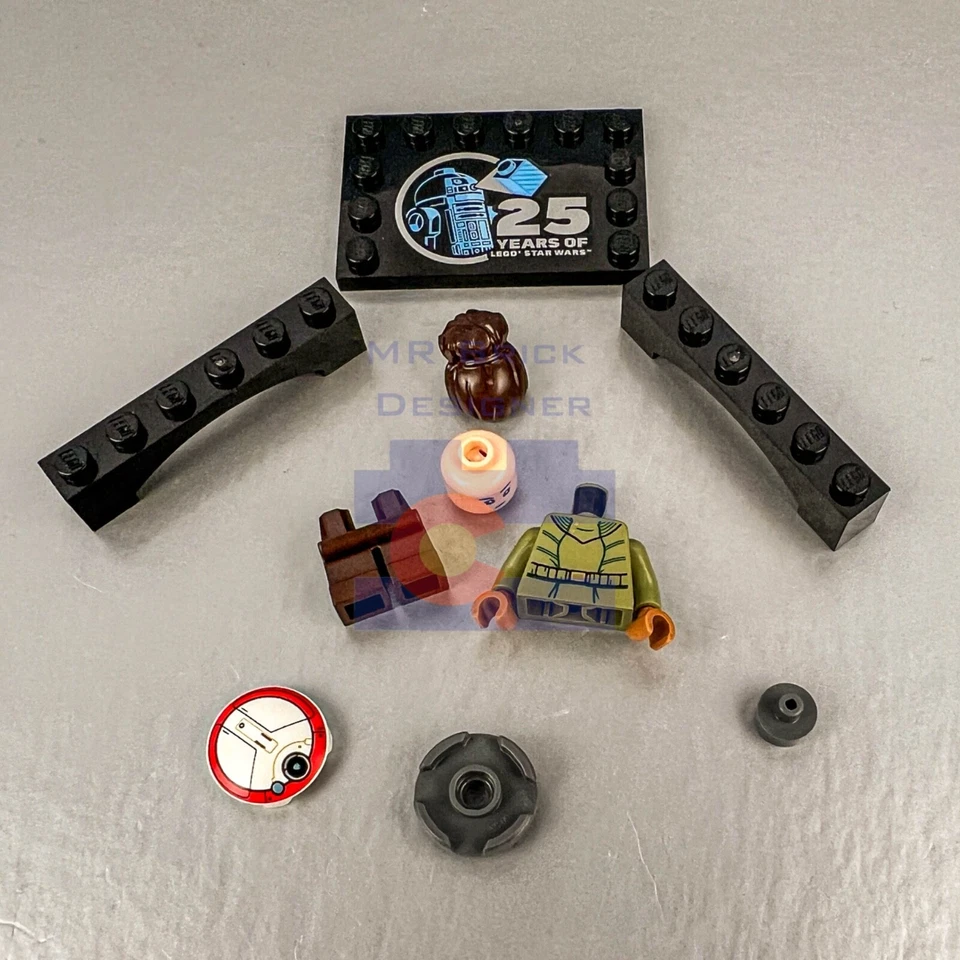 LEGO Star Wars - Minifigura Joven Leia - 75392 - 25 Aniversario con Soporte Foto 2 de 4