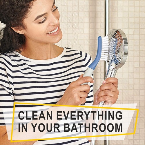 Scrub Brush Set of 6 pcs - Cleaning Shower Scrubbers with Squeegee - Picture 6 of 7