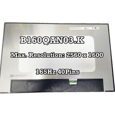 B160QAN03.K 16" 165Hz LCD LED Screen 2560x1600 EDP 40pins QHD Non-Touch Panel