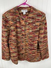 Vintage Alfred Dunner Tweed Blazer Womens Size 14 Excellent Condition