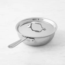 All-Clad D3® Tri-Ply Stainless-Steel  2-qt Saucier with lid