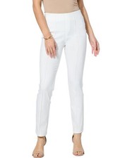 Nina Leonard Millennium Tummy-Smoothing Ankle Pant Ivory