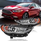 2pcs Headlights For 2017-2020 Ford Fusion Headlamps Halogen w/ DRL Left Right