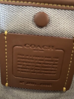 COACH RED CHERRY/MULTI PLAID LEATHER ROGUE 20 + MATCHING CARD CASE