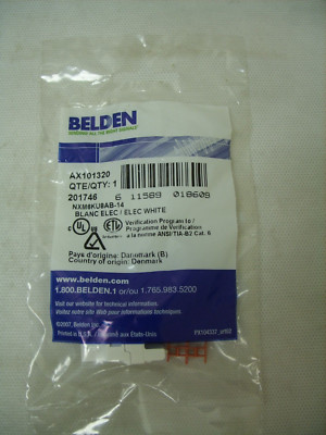 Belden AX101320 Category-6A 8-Position KeyConnect RJ45 Jack Module White NEW