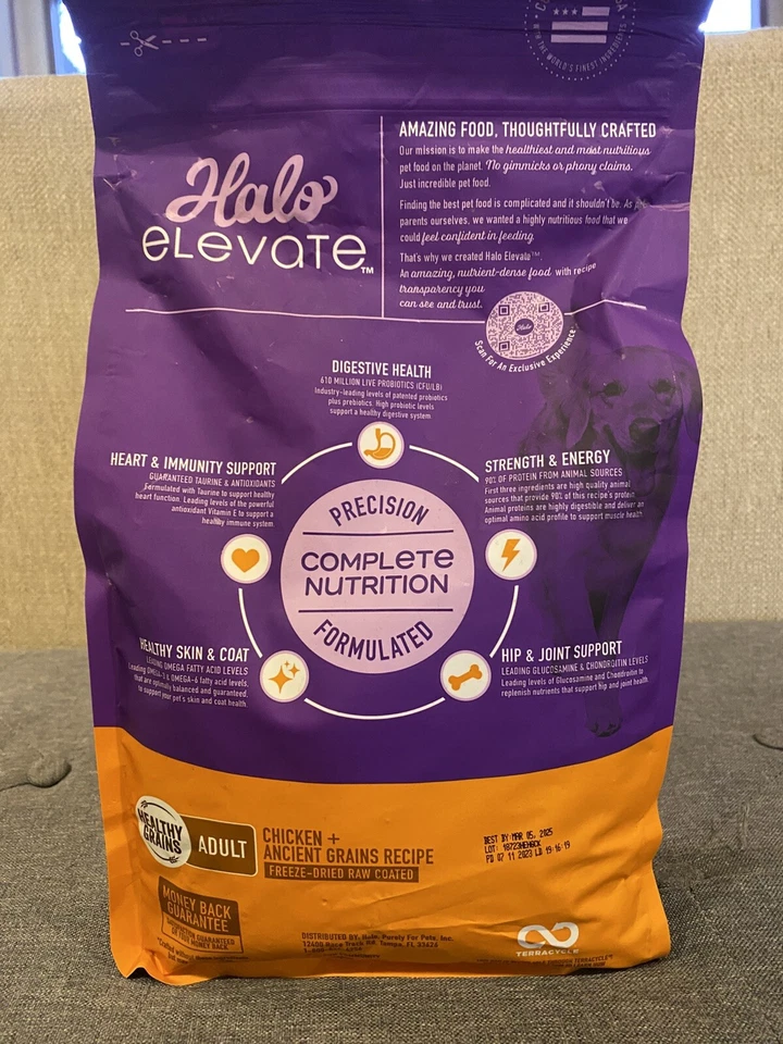 Halo Elevate Chicken And Grains !!!!3.5 Lb. Bag EXP- March 5/25 - Image 3 of 4