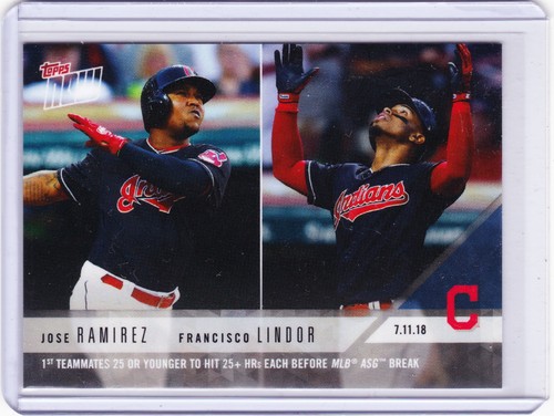 2018 Topps Now 448 José Ramírez / Francisco Lindor