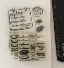 simon says stamp coffee hour sss101663 small stamp set