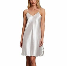 Women's Slip Andra Narrow Strap In Satin With Side Slits Art 832
