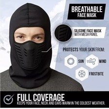 Windproof Fleece Neck Winter Warm Balaclava Ski Full Face Mask for Cold Weather