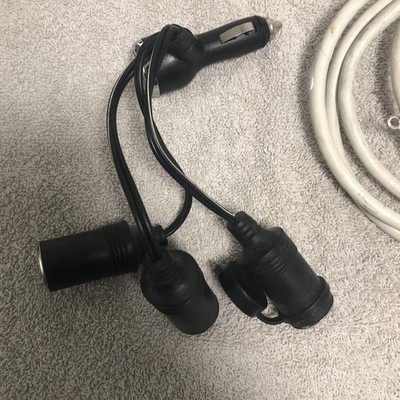 12-volt car cigarette lighter 3 Way splitter Adapter USB 