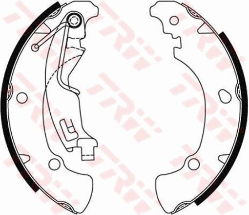 Fits TRW GS8488 BRAKE SHOE SET