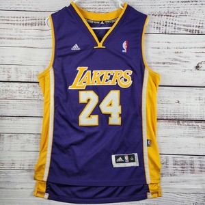 Adidas Kobe Bryant #24 Los Angeles Lakers Jersey Mens M Swingman Purple Jersey