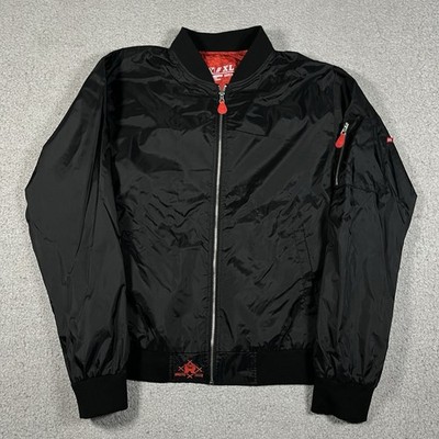 Rooster Teeth Jacket Mens XL Black Bomber Full Zip Outdoor Rare Promo