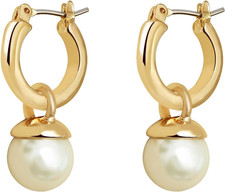 Small Chunky Gold Hoop Earrings for Women, 14K Gold Thick Statement Huggie Hoop