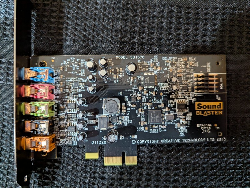Audio 6 Channels Card, Blaster Audigy FX PCIe 5.1 Sound Card. USED EXCELLENT