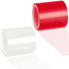 2 Rolls 16.4Ft x 2" Self Adhesive Car Light Lens Tape Red Clear Tail Fog Headlig