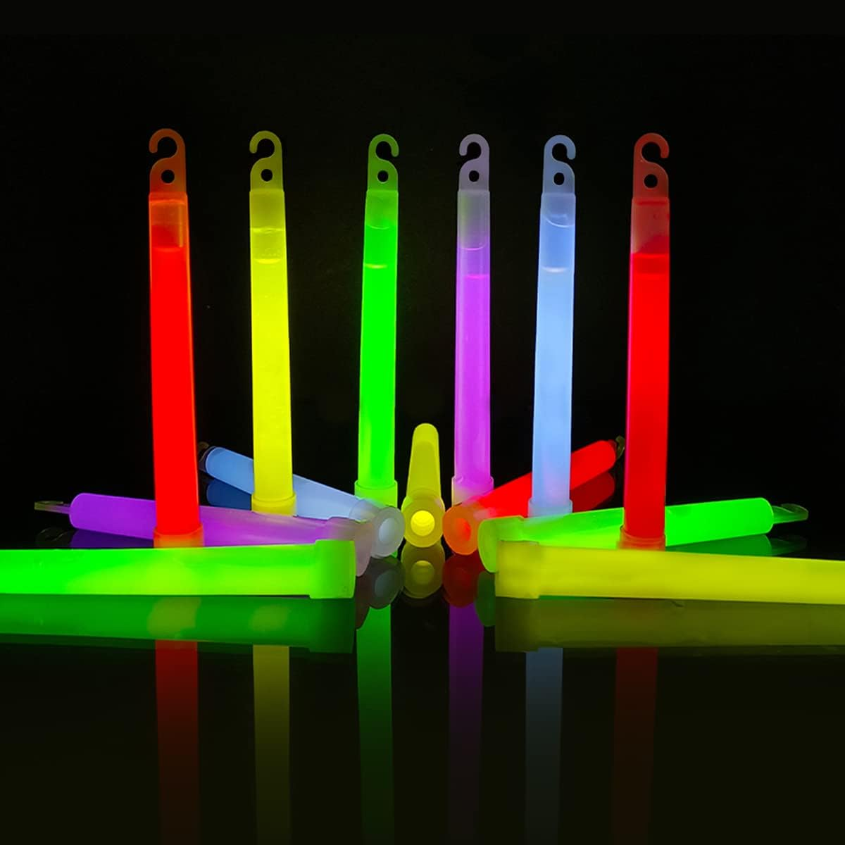 6 Inches Long 32 Pcs Glow Sticks Large Party Packs - Ultra Bright Mega Pack Stic