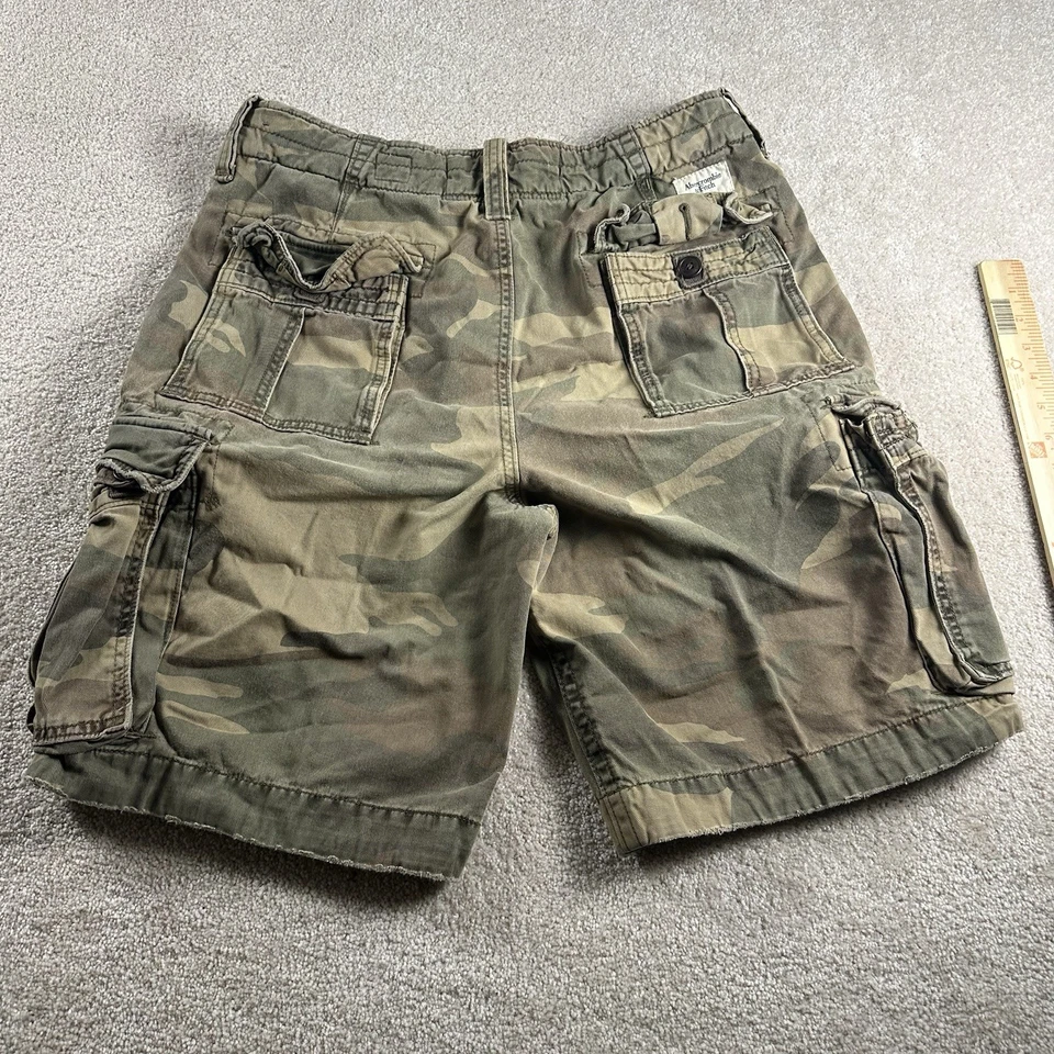 Vintage Abercrombie Fitch Paratrooper Cargo Shorts Mens 32 Camo Heavy - Image 3 of 4