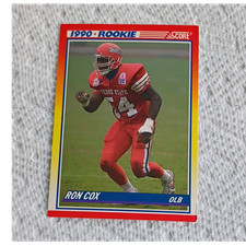 SCORE 1990 Score Rookie Ron Cox #647 Fresno State Bulldogs Football Card. rookie card picture
