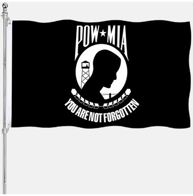 Pow Flags 5x8 Outdoor Double Sided Mia Pow Flags Heavy Duty 3 Ply Polyester M...