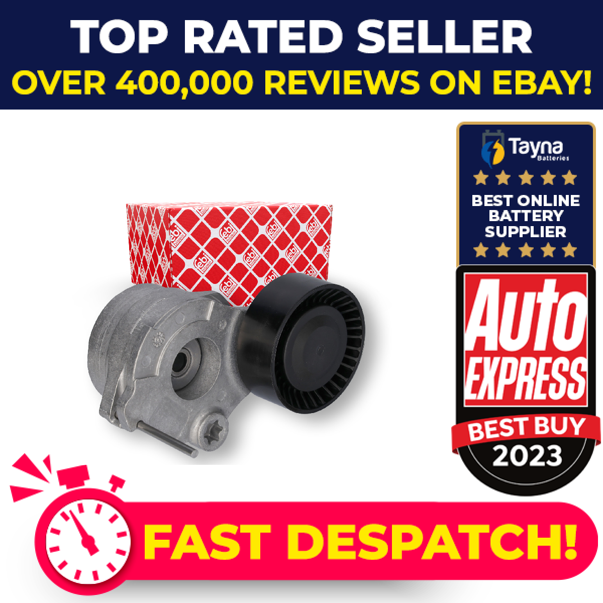 Aux Belt Tensioner 181314 Febi Drive V-Ribbed 059903133AE 059903133BB 059903133Q