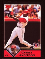 Garret Anderson Anaheim Angels 2003 Topps Black 600 Sn 52 Garret Anderson Anaheim Angels 2003 Topps Black 600 Sn 52