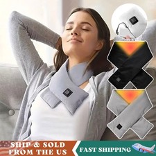 Winter Electric Heated Scarf Heating Pad USB Rechargeable Neck Warmer Wrap Shawl