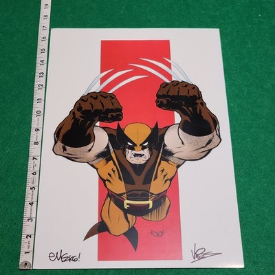 Ed McGuinness & Dexter Vines Wolverine Signed Comic Book Print Art 2006 17x11