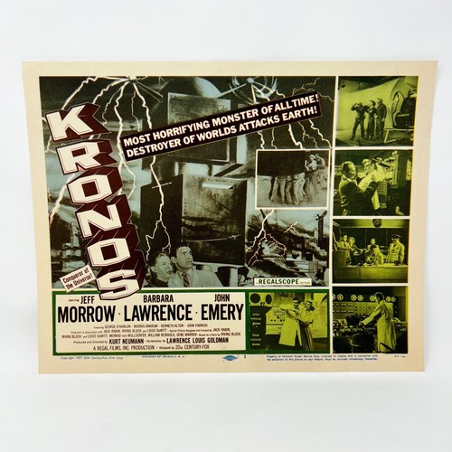1957 Kronos Scifi Collectible Movie Lobby Card 1 | eBay
