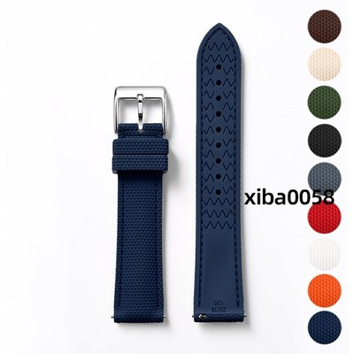 Universal FKM 18mm-24mm Armband Staubdicht Gummi Uhrenarmband Quick Release