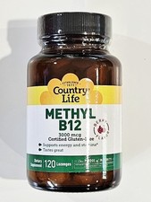    Country Life, METHYL B-12 Certified Gluten-Free, 120 Lozenges, Berry Flavor