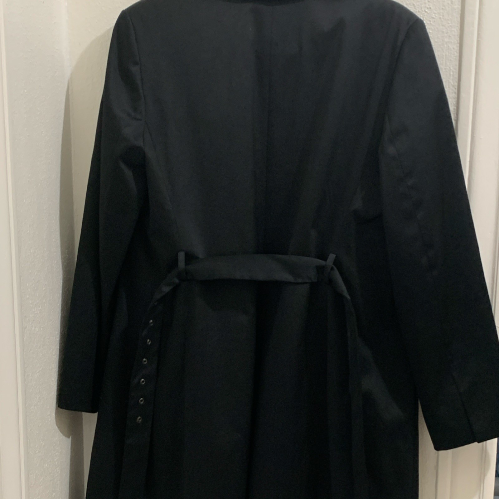 i.e black button down belted collared mid length … - image 3