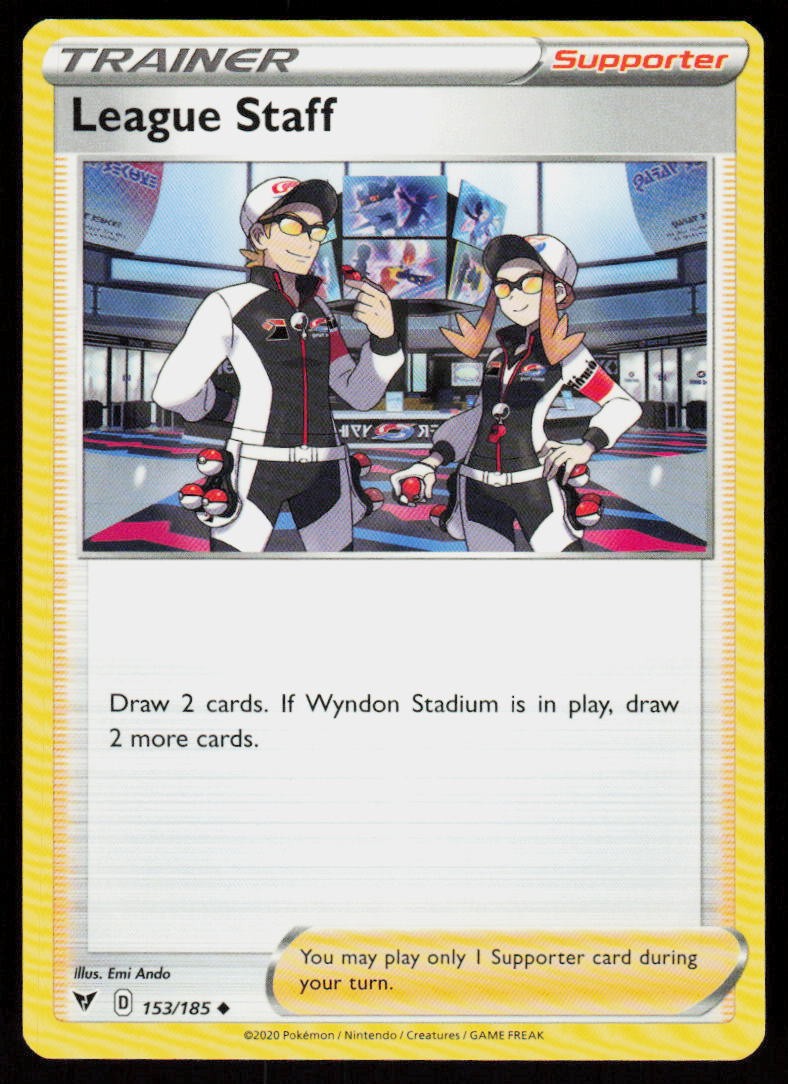 League Staff 153/185 Uncommon Vivid Voltage Pokemon Near Mint