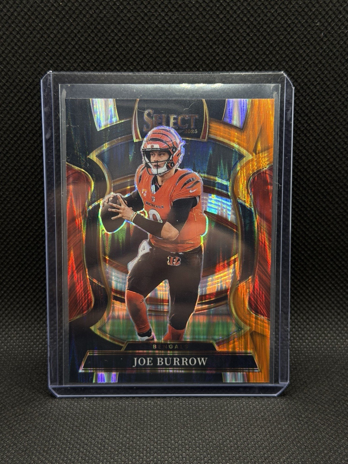 2025 Panini Select Joe Burrow #57 Black Orange Shock Color Match