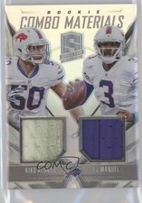 2013 Panini Spectra Rookie Combo Materials 39/99 EJ Manuel Kiko Alonso #7 0af