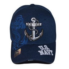 US Navy Hat Official Licensed Military Cap, Unisex Embroidered Blue Armed For...