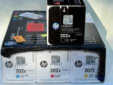 Genuine OEM HP 202X Toner CF500X CF50 Black, Magenta, Cyan, Yellow - Pack Of 4