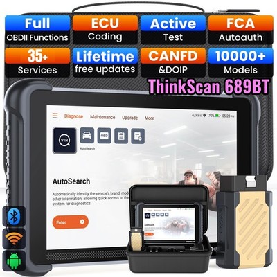 ThinkScan 689BT/689 KFZ OBD2 Auto Diagnosegerät Alle Systeme Scanner 35+ Reset