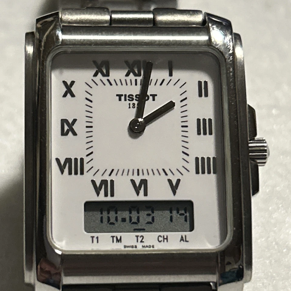 Vintage Tissot Analogue Digital D130/230c White Dial Classic Watch - Image 2 of 4