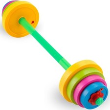 Kids Barbell Weight Set - Adjustable Workout Toy Equipment for Children Prete...