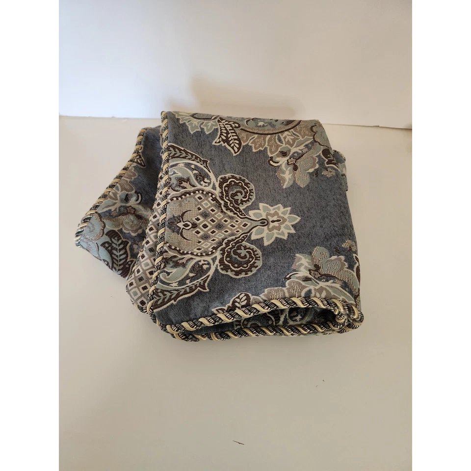 FUNDAS DE ALMOHADA WATERFORD LINENS azul tostado borde grueso con cordón ESTÁNDAR - Juego de 2 Foto 4 de 4