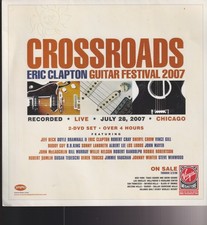 2 sided flyer for Eric Clapton 2 dvd set & Steve winwood nine lives