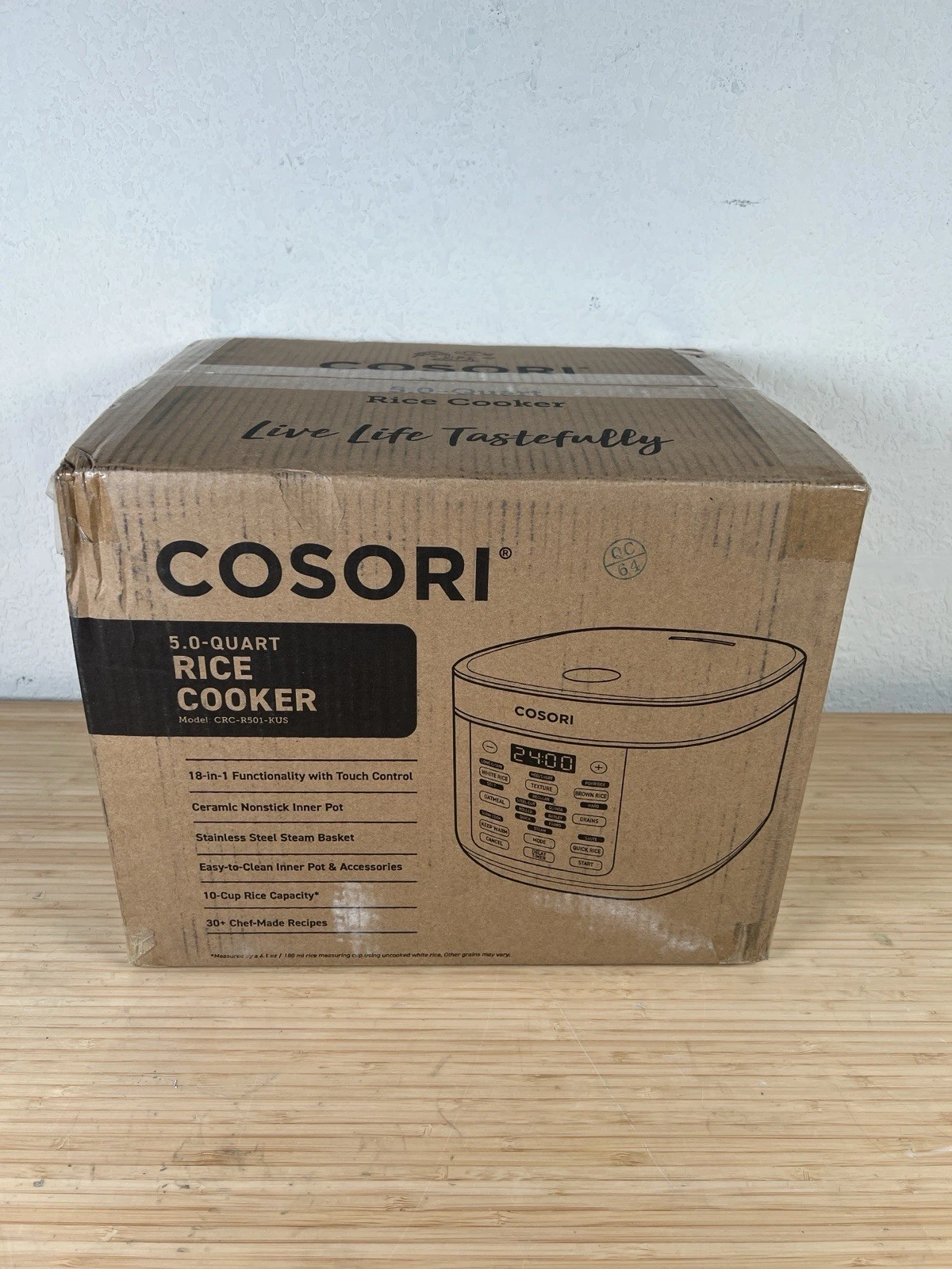 COSORI 10-Cup Rice Cooker – Fuzzy Logic, 18 Functions, 24h Keep Warm, Black
Opens in a new window or