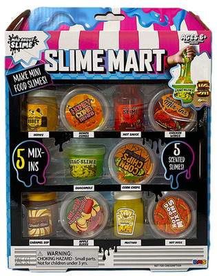 Slime Mart Mad About Slime Mini Food Slime (5 are Scented) Set of 10 Ages 6+ NIB
