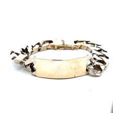9ct yellow gold ID bracelet 110.2g (bb2035b)