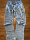 Greys Anatomy Barco Women's Drawstring Scrub Pants XSP Teal Mia 6 Pocket Cargo — photo 1