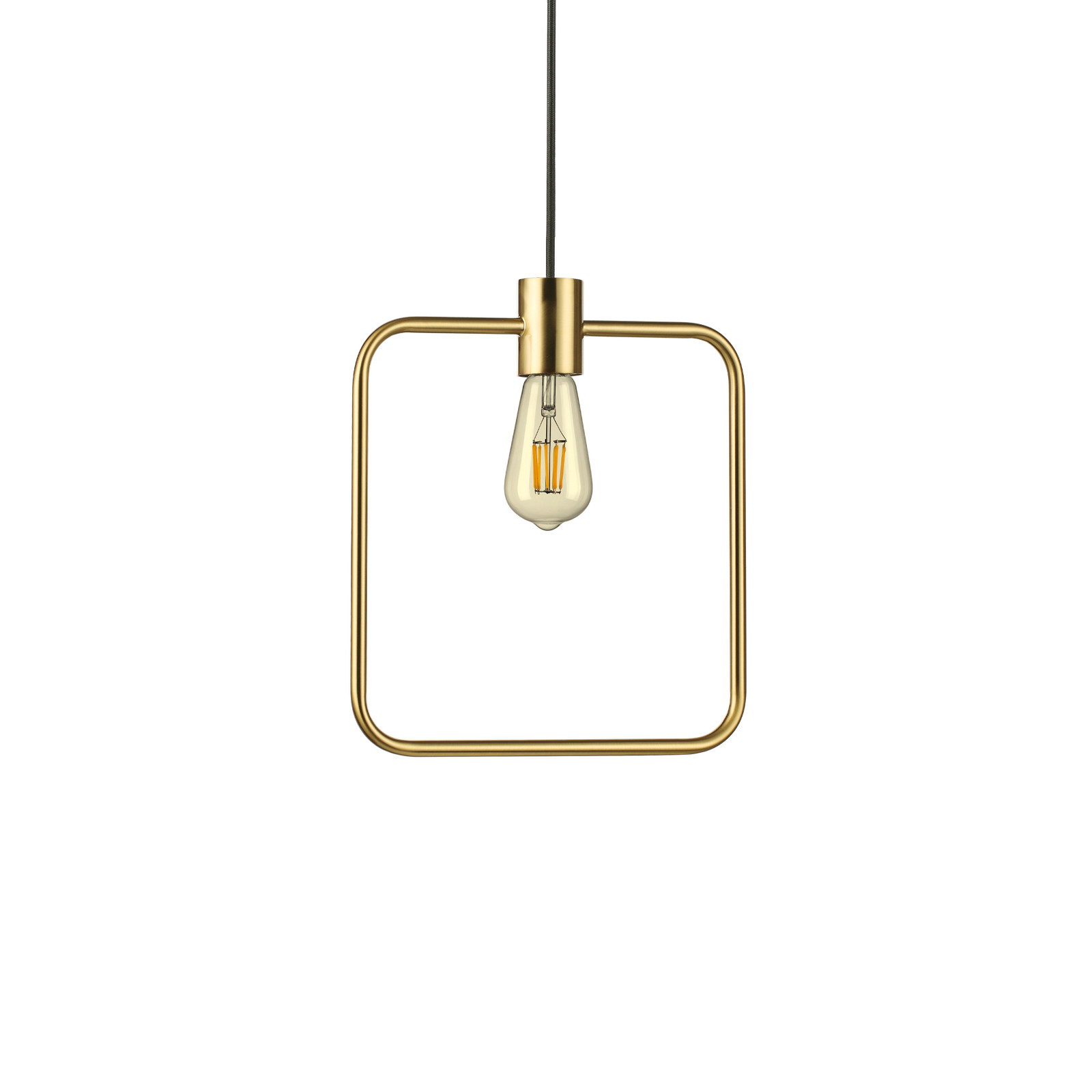 Lampadario Sospensione Square Abc SP1 E27 Ottone | Eleganza Hotel 5 Stelle
