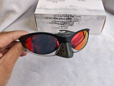 NEW Oakley PLANTARIS Sunglasses OO9437-0736 Black Frame / Red Polarized Lens