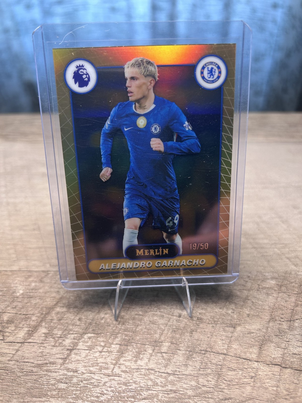 2026 Topps Merlin PL Alejandro Garnacho Gold #/50 Chelsea #70